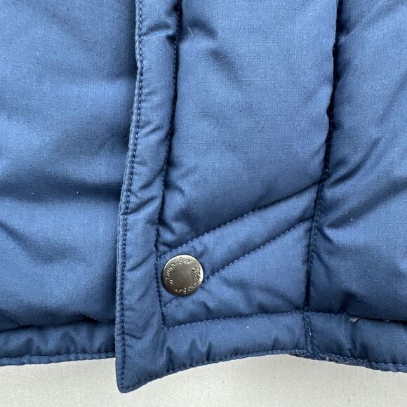 VTG St Johns Bay Mens Down Puffer Vest Size Large Blue Quilted Down Insulated - Picture 4 of 16